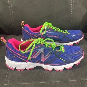 New Balance Acteva Lite Women’s  Blue Running Shoes with Pink and green